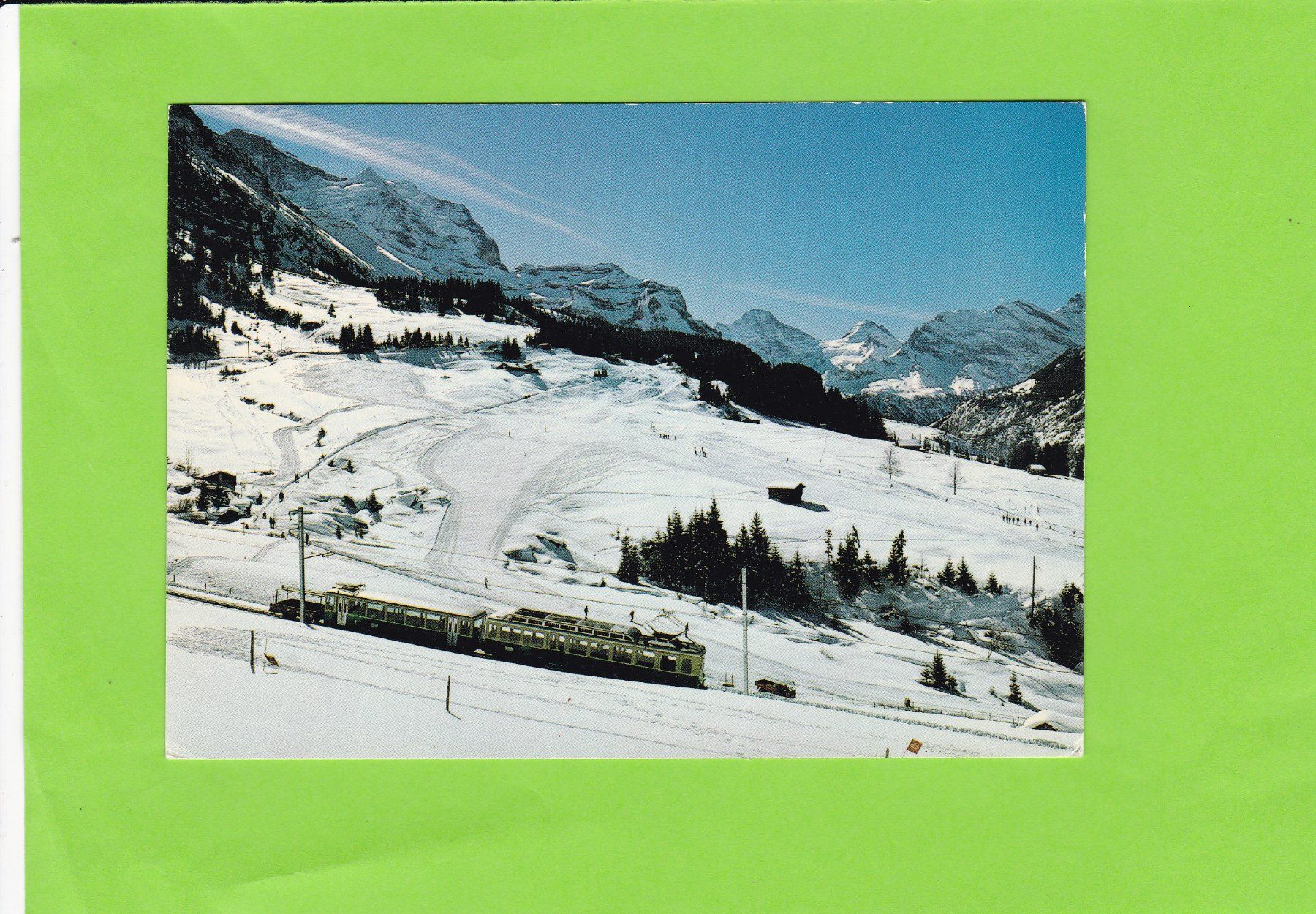 Ansichtskarten: Wengen mit Bergbahn – Gebraucht aus St. Peterzell von neckertal