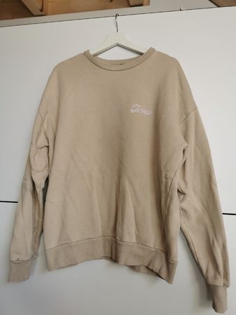 Teveo Sweatshirt beige mit Druck guter Zustand