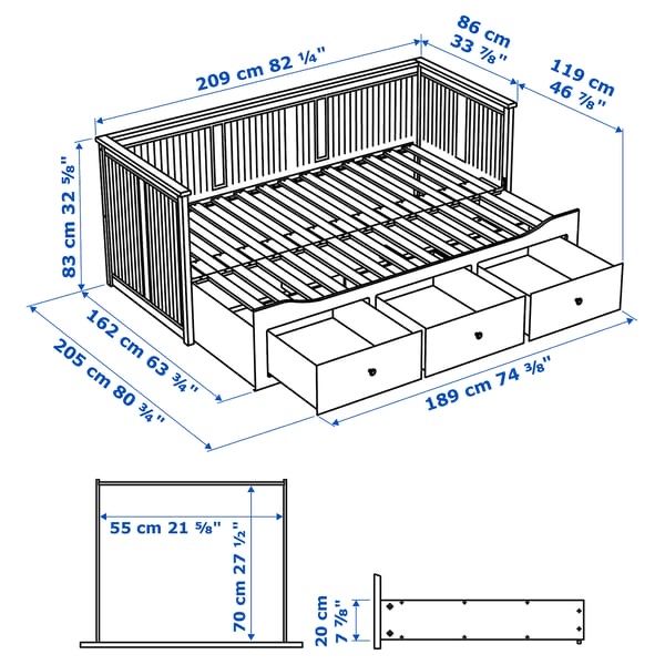 Ikea Betten:  IKEA HEMNES Tagesbett – Gebraucht aus Birmenstorf AG von san_7xn8 1