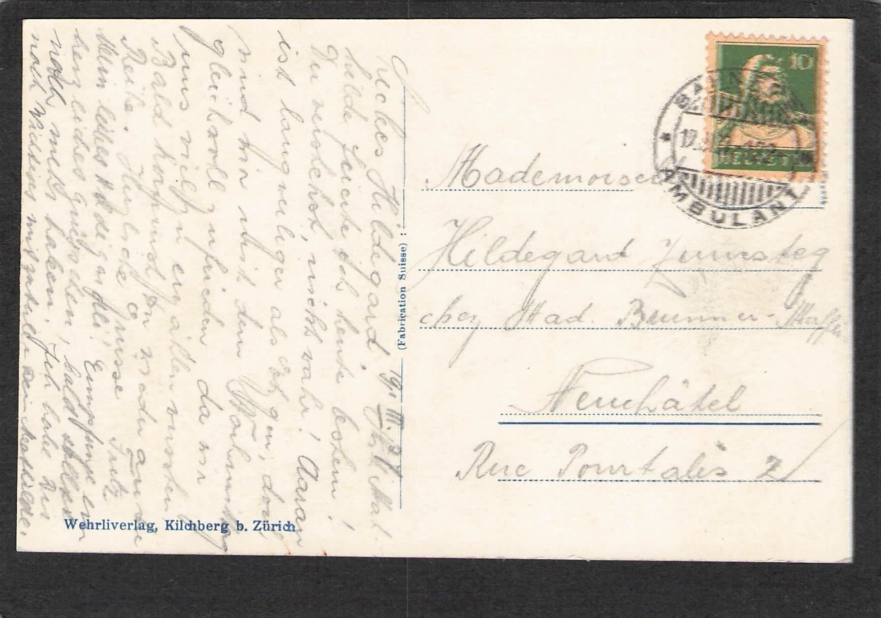 Cartoline postali: AK, Aarau , 1927 – Usato da Reichenburg venduto da Pipo-67 1