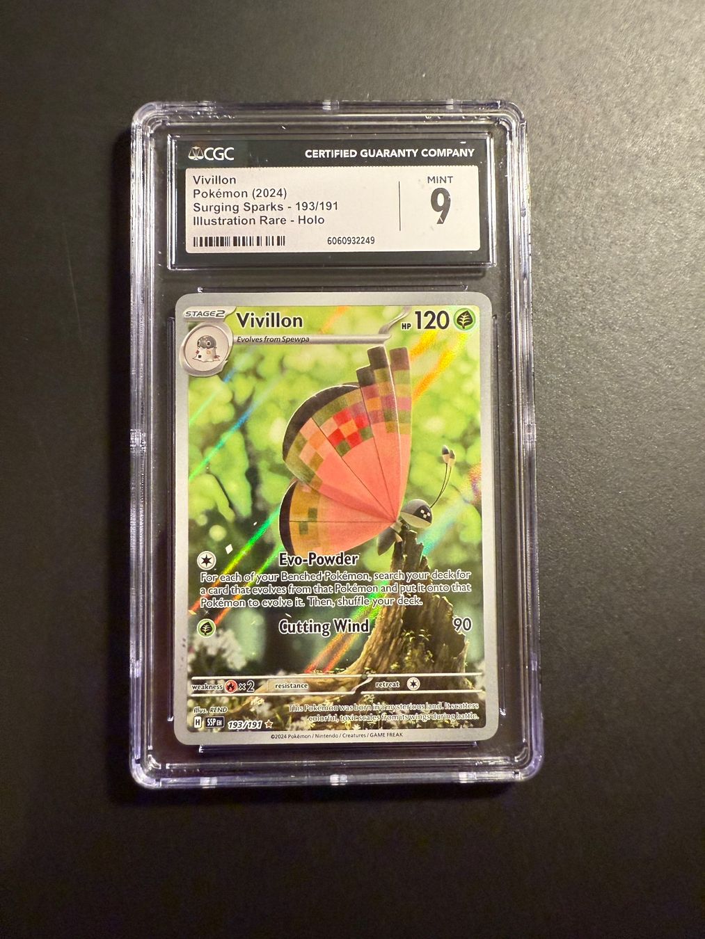 Pokémon Carte collezionabili: Vivillon Holo CGC 9 Surging Sparks 193/191 – Usato da Zürich venduto da pokemon_cards