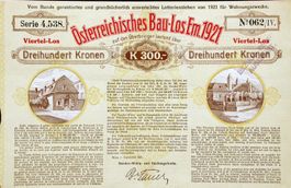 Oesterreichisches Bau-Los, Wien - 1921