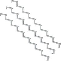 Stahl Treppenwange 8 Stufen - 3er Set
