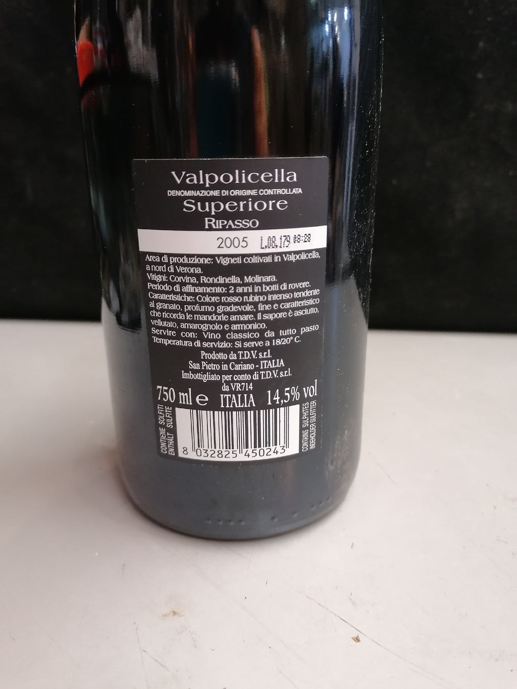 Vino: RIPASSO VALPOLICELLA 2005 – Nuovo (secondo la descrizione) da Genève venduto da Leboucheoreilles 3