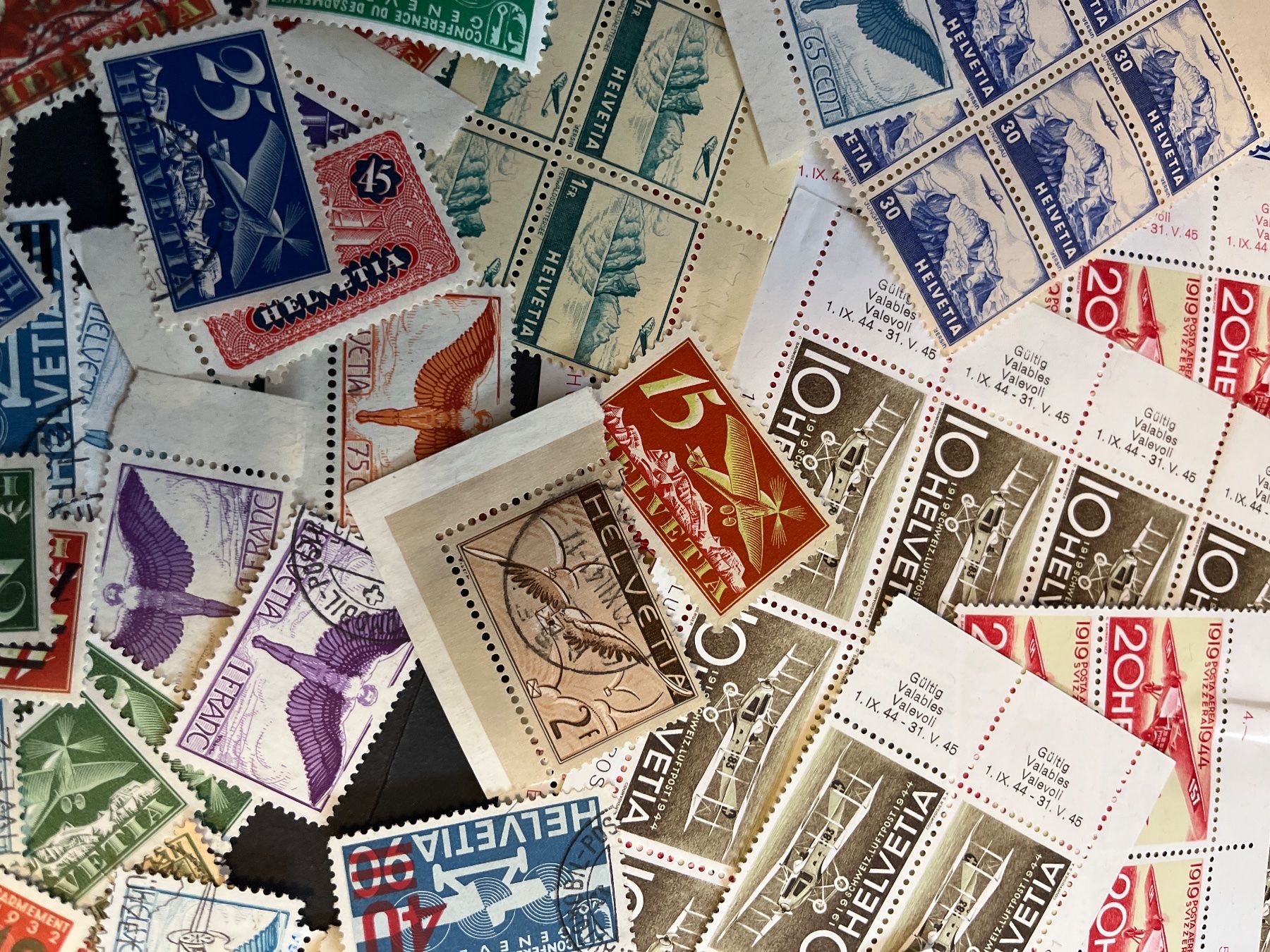 Tutti i francobolli: Grosse Flugpost Sammlung Schweiz ab Fr. 1.- – Usato da Dagmersellen venduto da wyss1982 2
