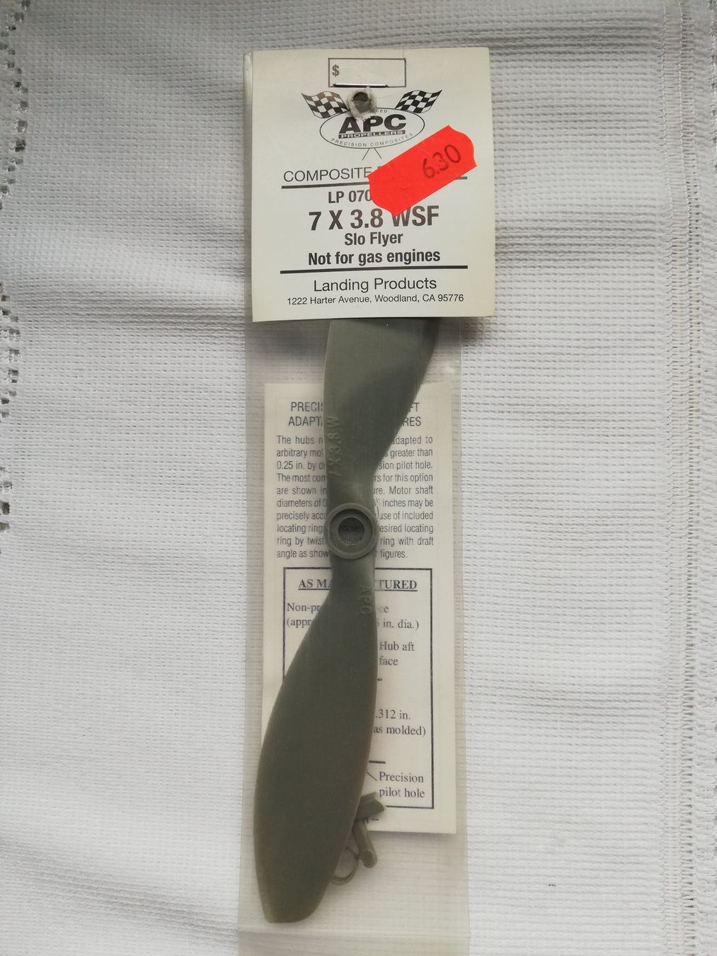 Modellismo RC: APC 7x3.8 WSF Slo Flyer Propeller – Nuovo e nell'imballaggio originale da Flüh venduto da AMS-Modellbau