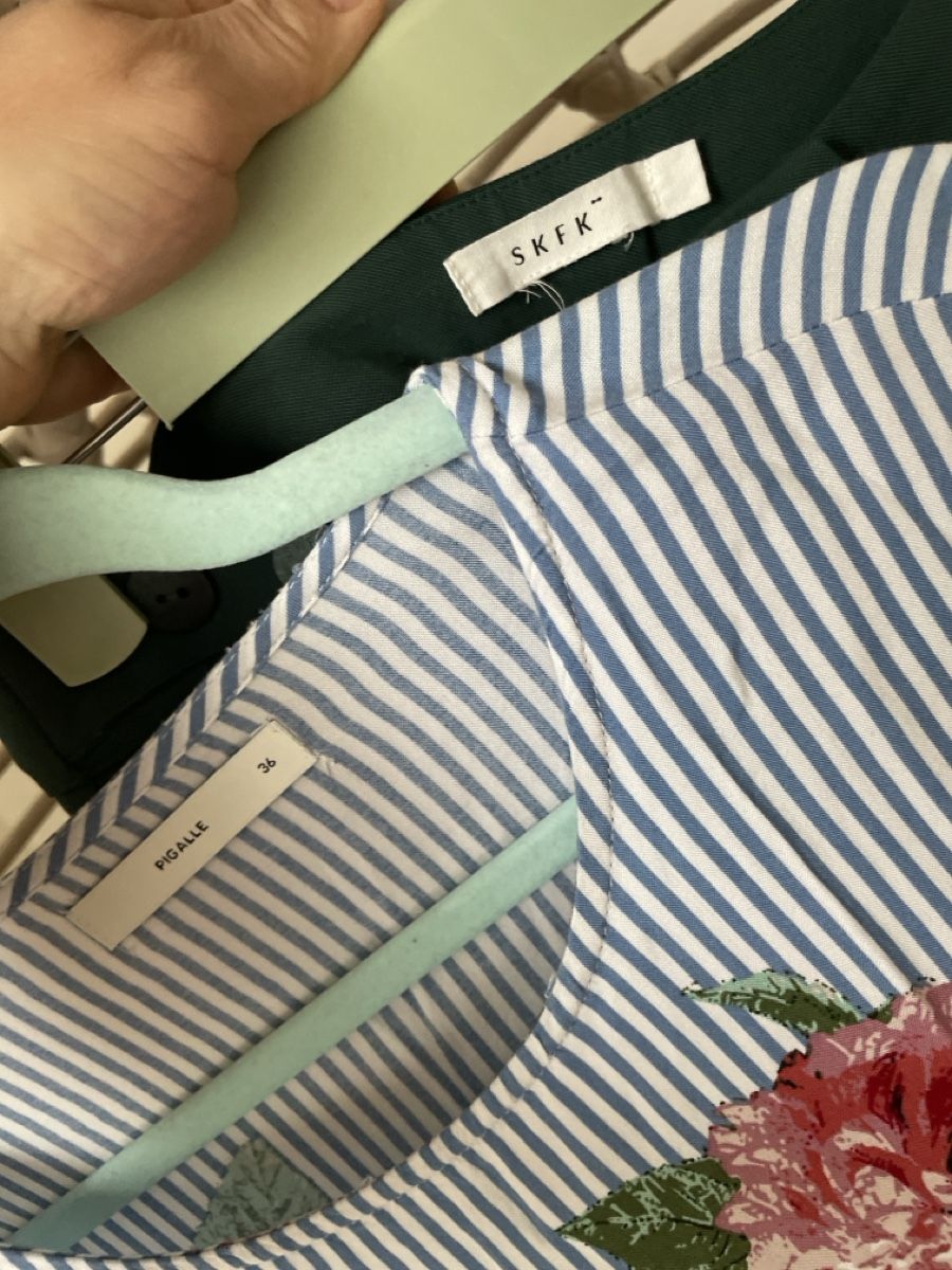 Kleiderpakete: Sommer-Set: Bluse gestreift mit Blumen & Hose Grün – Neu (gemäss Beschreibung) aus Baar von adele06 3