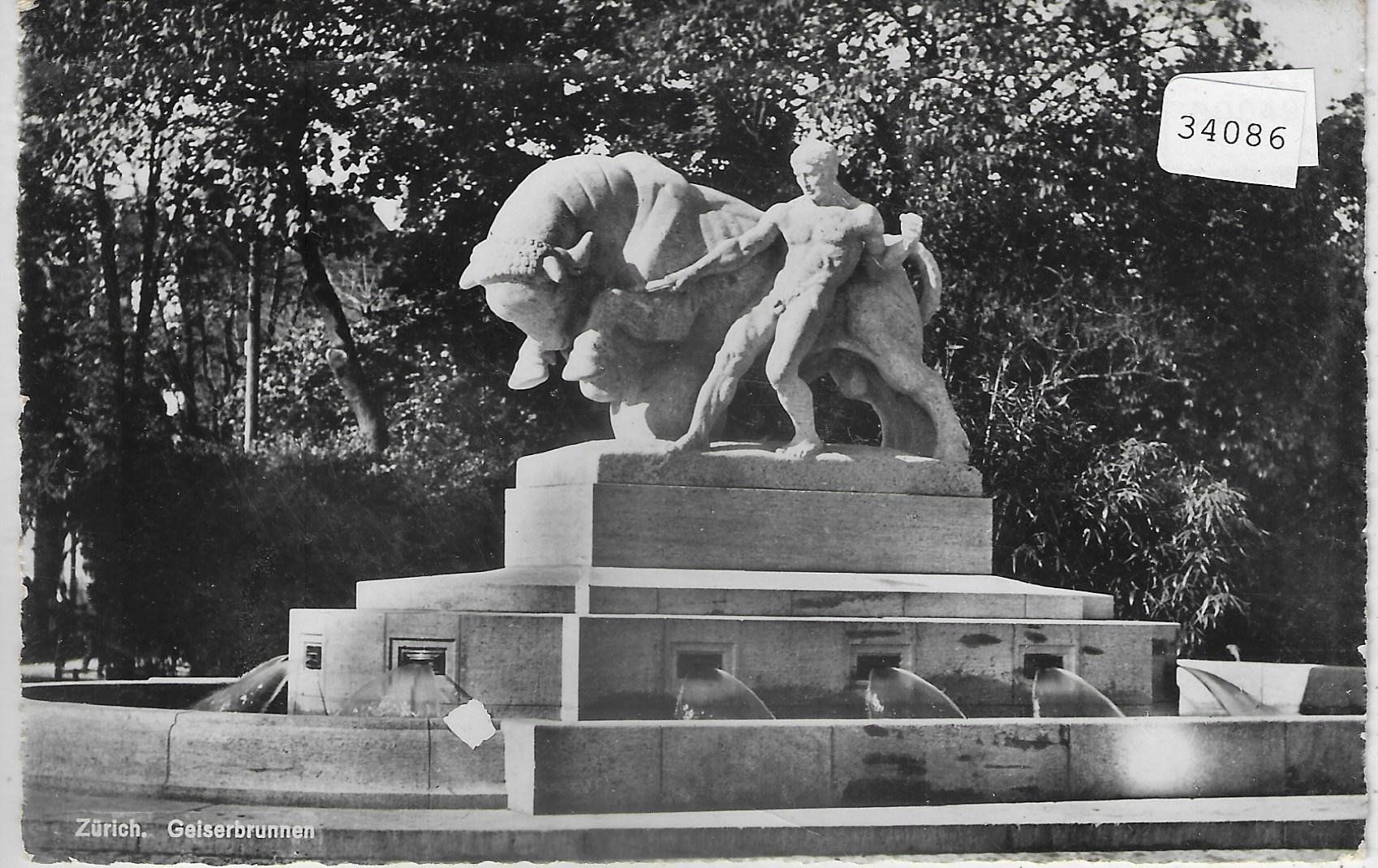 Cartoline postali: Zürich - Geiserbrunnen – Usato da Ettingen venduto da Kartenplanet