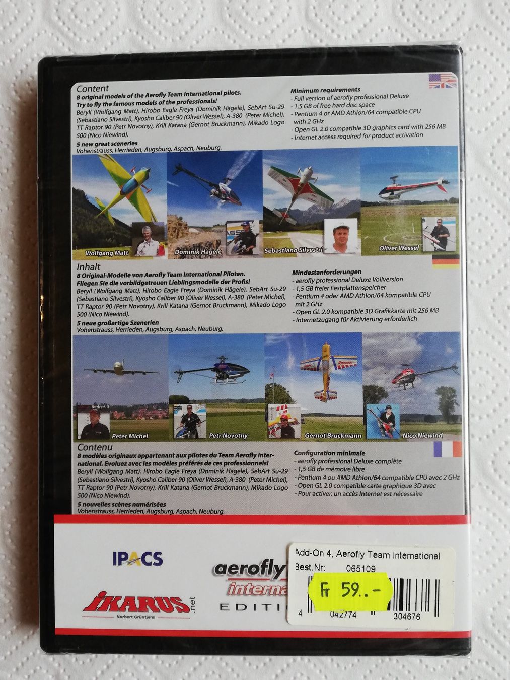 Modellismo RC: Aerofly TEAM international AddOn 4 – Nuovo e nell'imballaggio originale da Flüh venduto da AMS-Modellbau 1