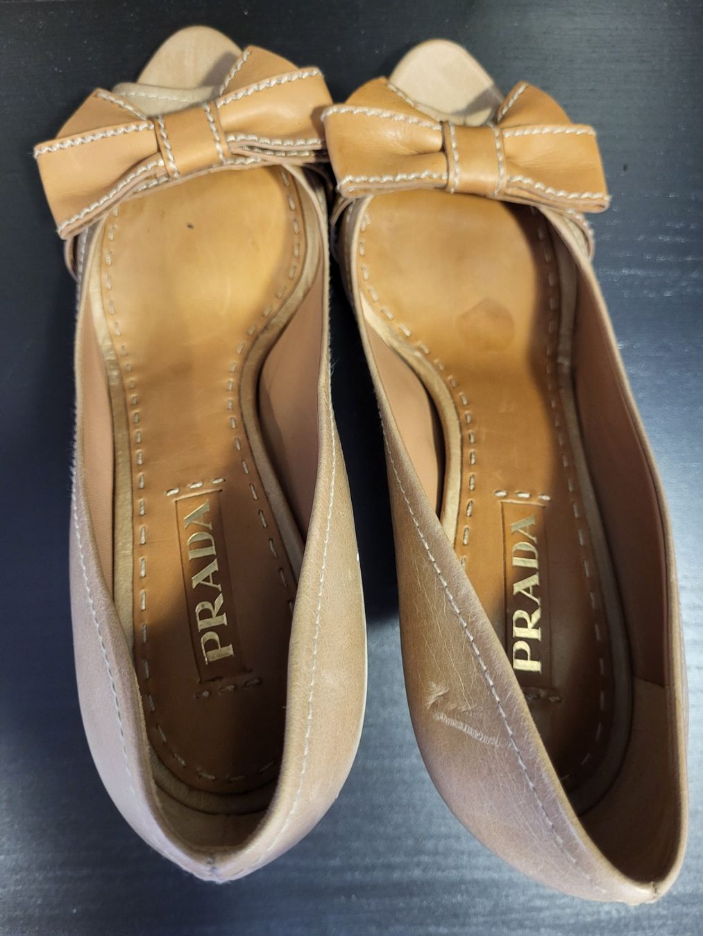 Prada Scarpe da donna: Prada Pumps Schleife Leder beige Groesse 40 – Nuovo (secondo la descrizione) da Locarno venduto da ernsthofmann 3
