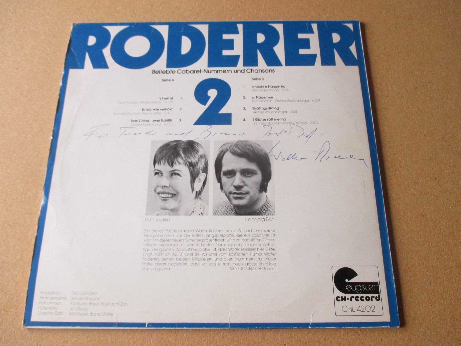 Dischi in vinile: Walter Roderer 2, signiert – Usato da Flims - Dorf venduto da Stagediver 1