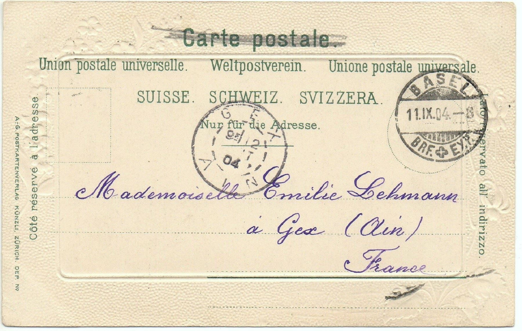 Cartoline postali: Präge-AK BASEL Rathaus – Usato da Jona venduto da philajona 1