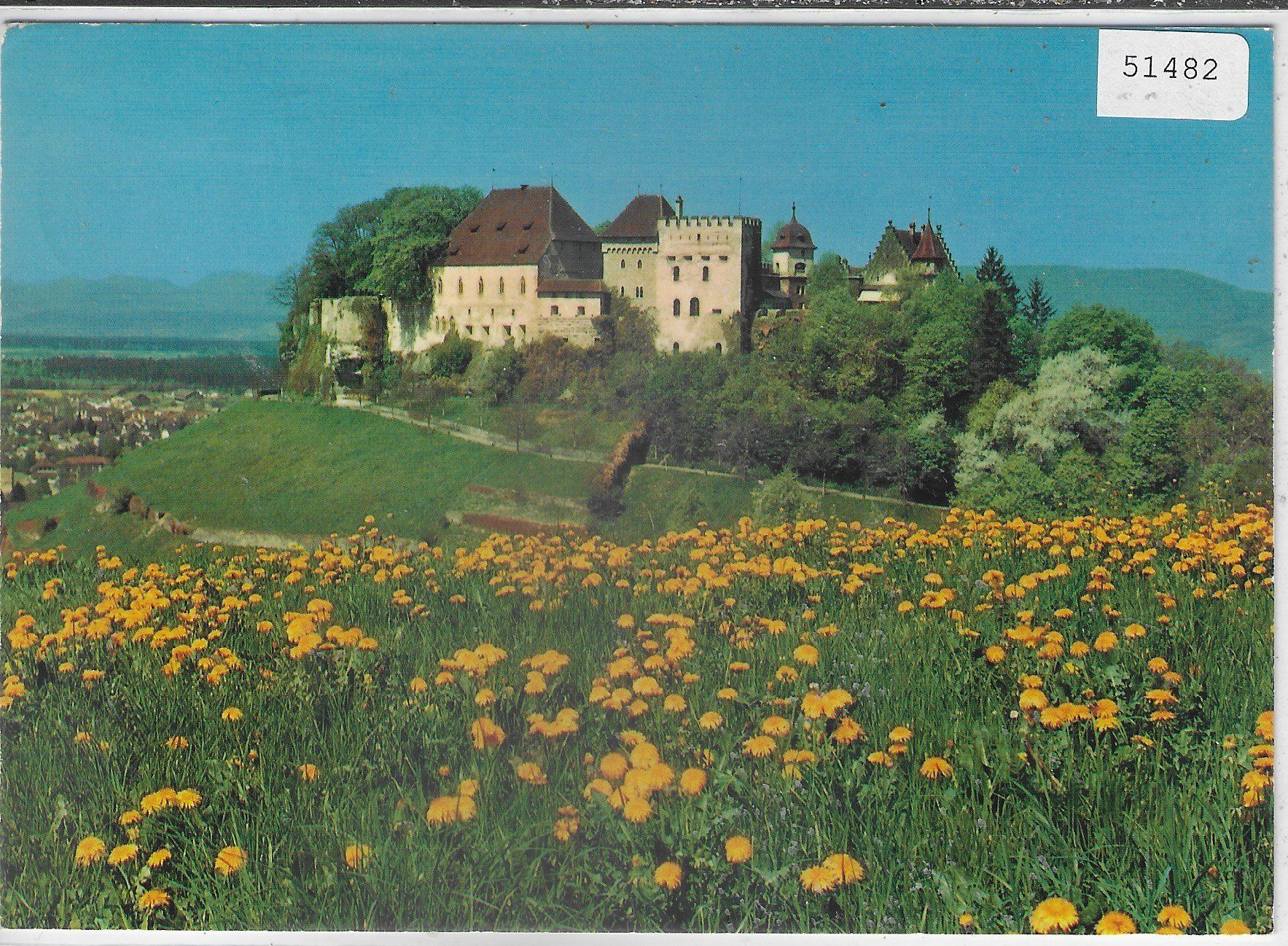 Cartoline postali: Schloss Lenzburg im Sommer – Usato da Ettingen venduto da Kartenplanet