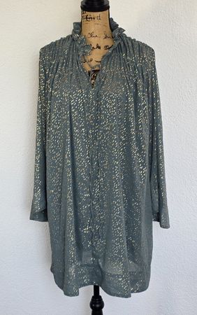 H&M Kleid Grün Gold Gr. M elegant!