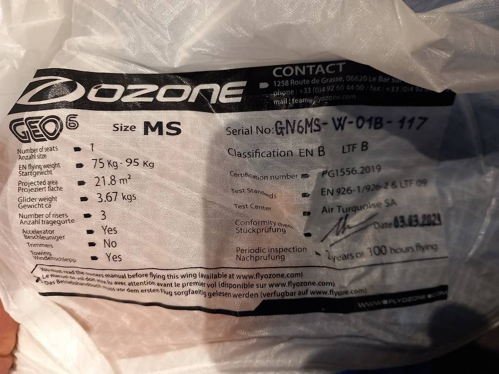 Flug- & Drachensport: Ozone Geo 6 MS – Gebraucht aus Krattigen von fki_68jx 1