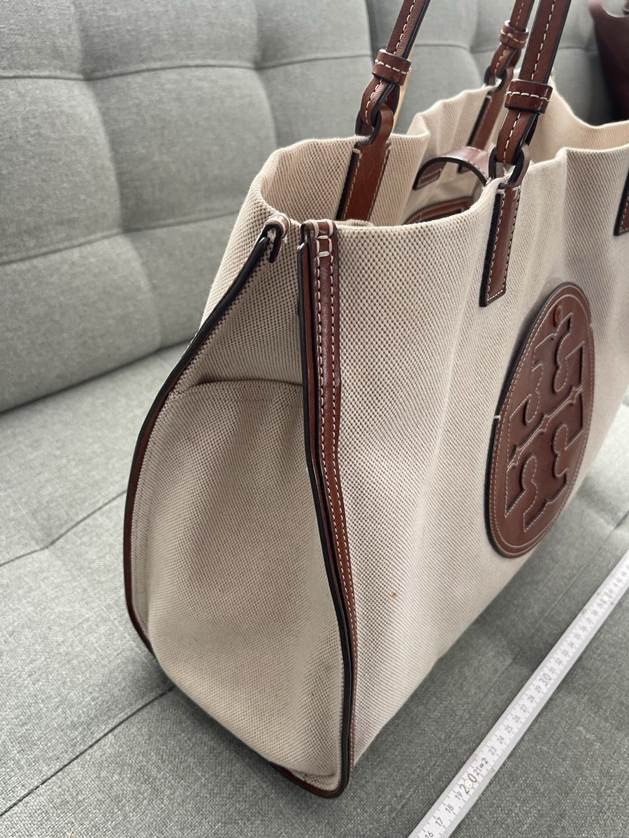 Tory Burch Taschen für Damen: Tory Burch Tasche Canvas Leder Beige – Gebraucht aus Cham von pri_9ktk 2