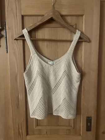 Häkel Top Oberteil Strick Gr. M JDY beige