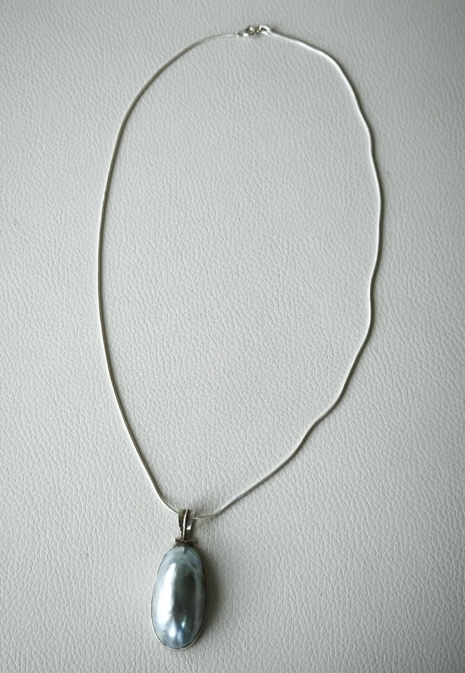 Anhänger: Schmuckanhänger Perlmutt mit Silberkette 925 – Neu (gemäss Beschreibung) aus Miège von gitarro68