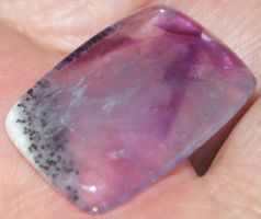 Mineralien L-991 – Trapiche Amethyst Scheibe ca. 27x19mm