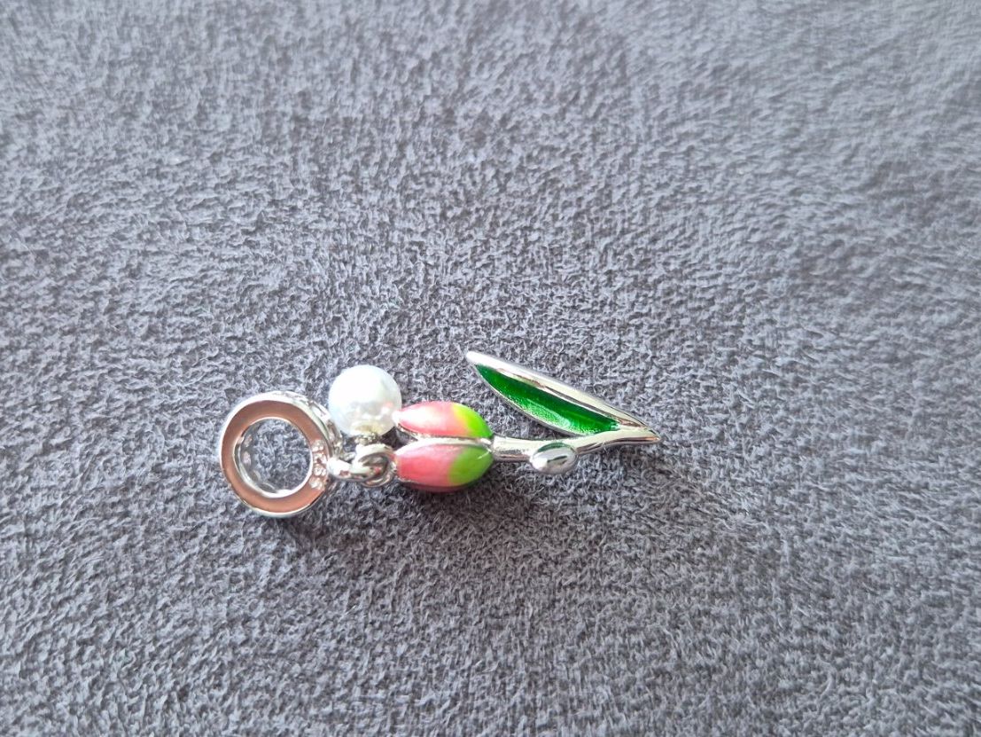 Ciondoli: Charm Tulpe/Blume +Garantie – Nuovo (secondo la descrizione) da Rotkreuz venduto da Carbone_Bijou-Shop 2