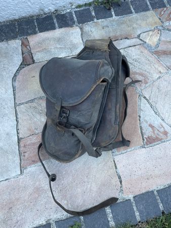 Armee Satteltaschen aus Leder vintage gebrauchter Zustand