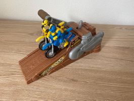 Hot Wheels Motocross Spielzeug Set mit 2 Motorräder