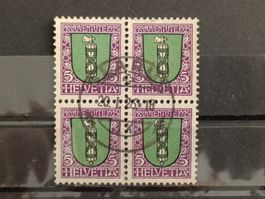 1925 PJ St.Gallen Viererblock Vollstempel