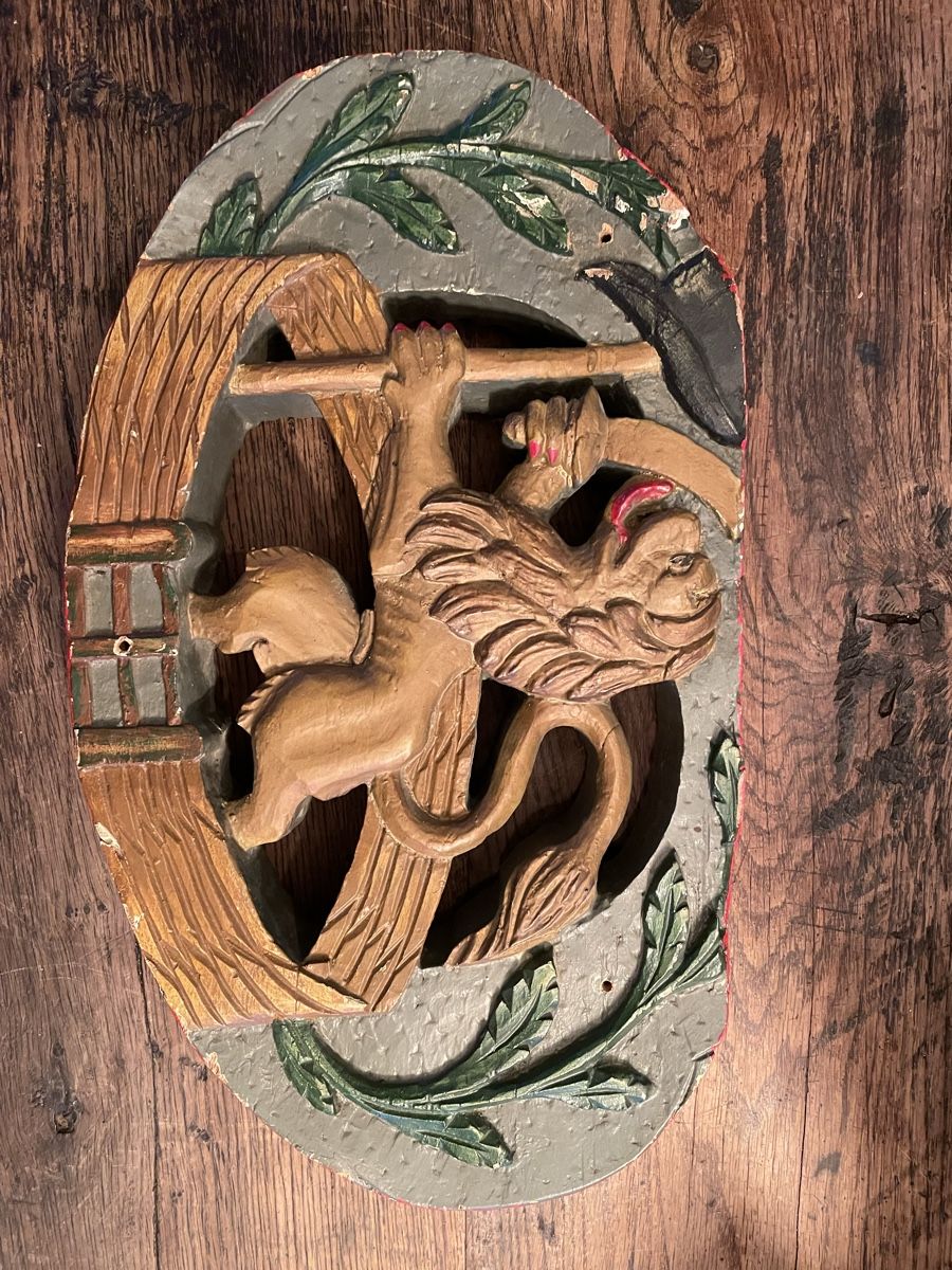 Sculture & Statue: Holz Relief Wappen Löwe – Usato da Rorschacherberg venduto da farmer61 1