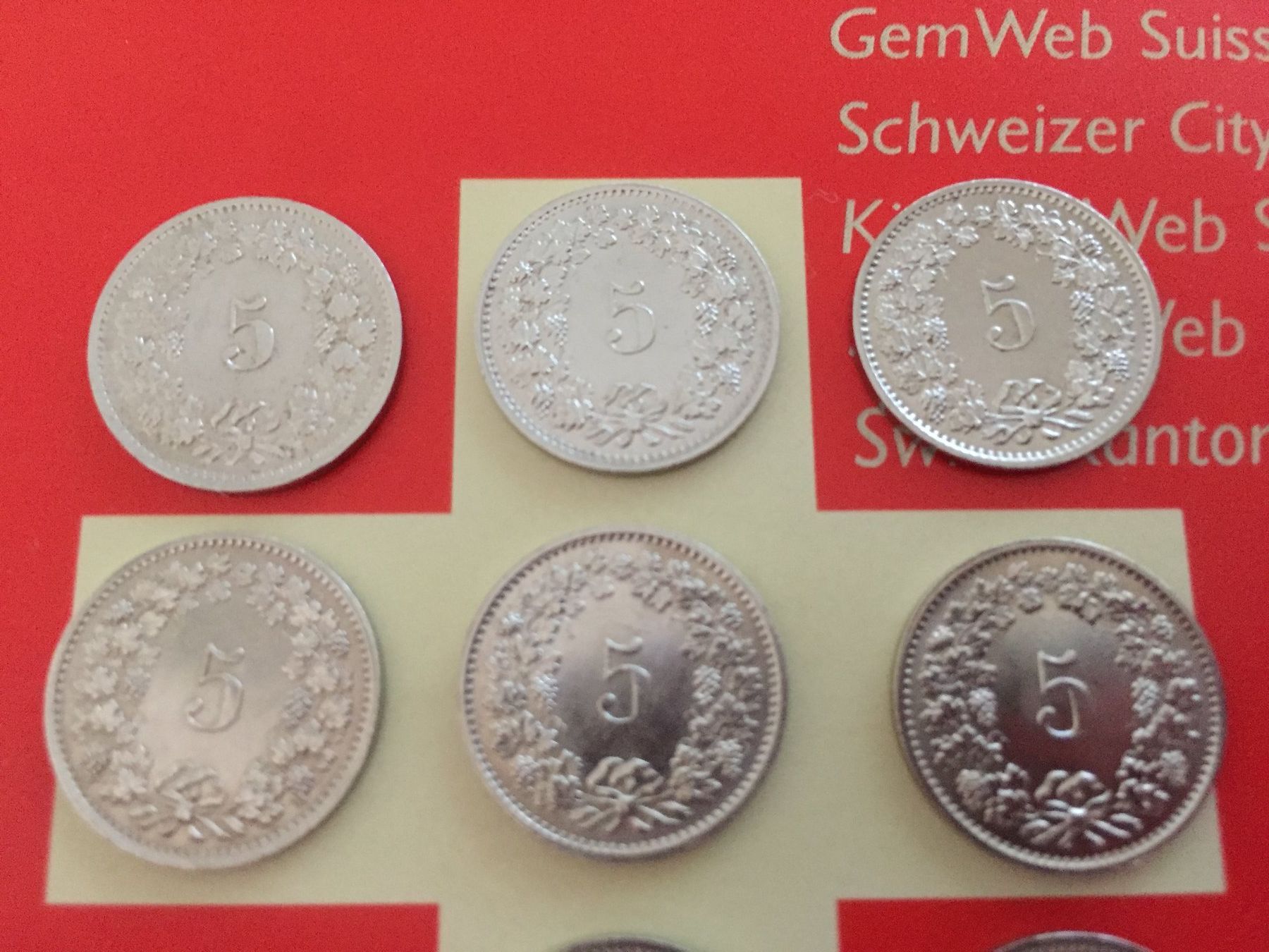 Tutti le monete: 5 Rappen - LOT 1970-75 – Usato da Elsau venduto da herbybay 4