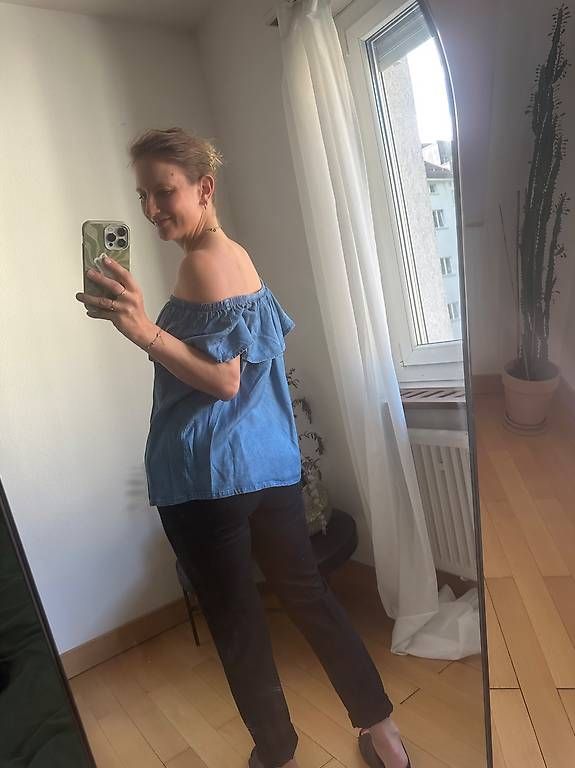 Camicette: Fair hergestellte Jeansbluse – Usato da Luzern venduto da dariajenni 3