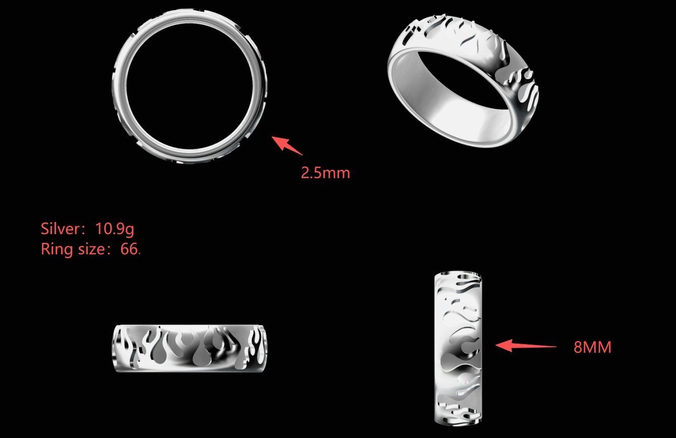 Anelli: Flammen Ring in Silber 925 – Nuovo e nell'imballaggio originale da Zürich venduto da GOS08 1