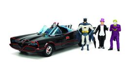 BATMAN BATMOBILE 1966 MIT 3 FIGUREN 1:24 JADA