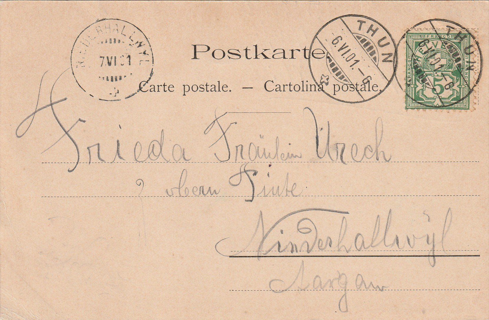 Cartoline postali: Thun – Usato da Rorschacherberg venduto da fratovi2 1