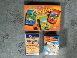 3 Spiele für Familienspass, Ovolino, Wörter Würfeln etc.
