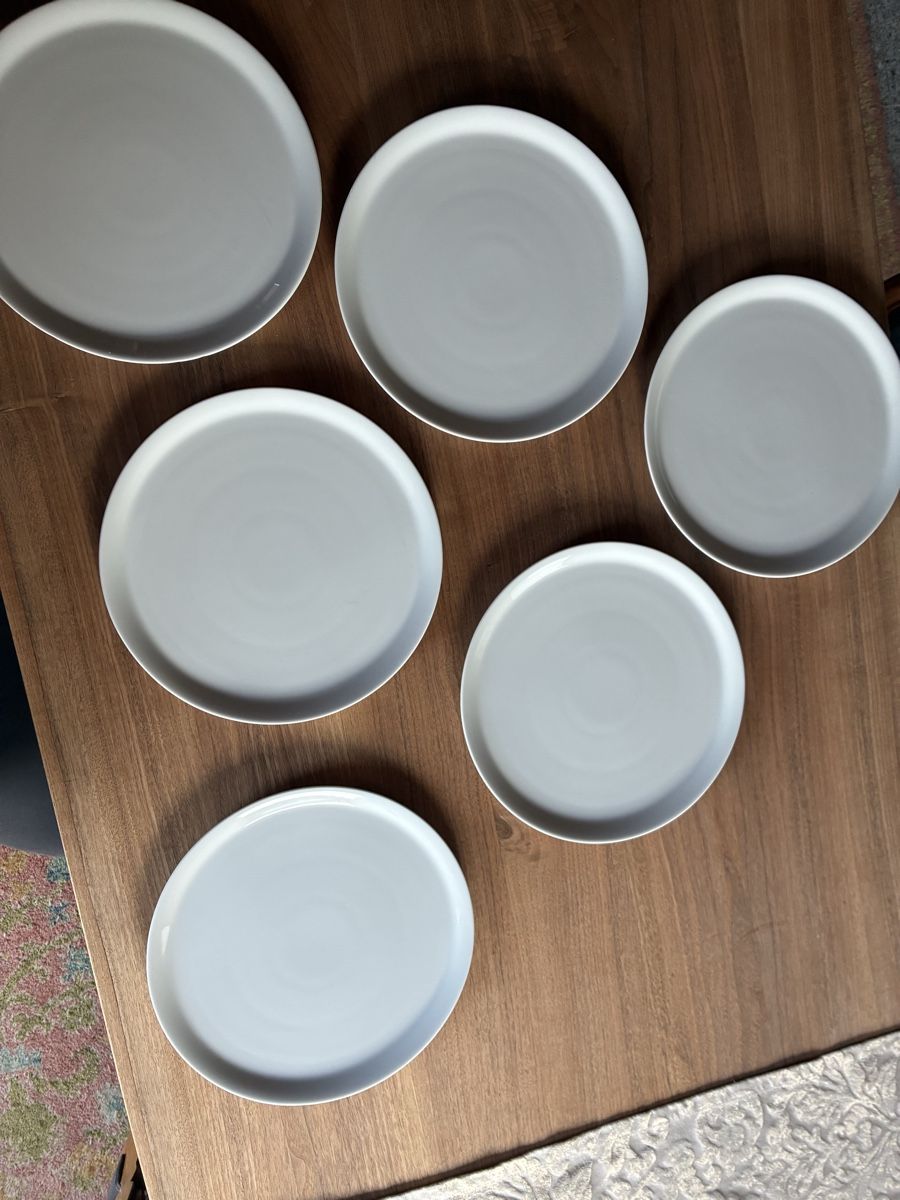 Piatti: 6 Pizzateller, flach, weiss, Durchm. 29cm, Top Zustand – Usato da Rüeggisberg venduto da pstuebi