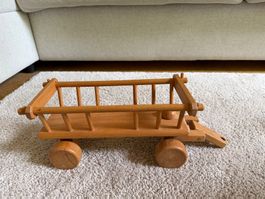 Holzwagen Spielzeug Buche massiv