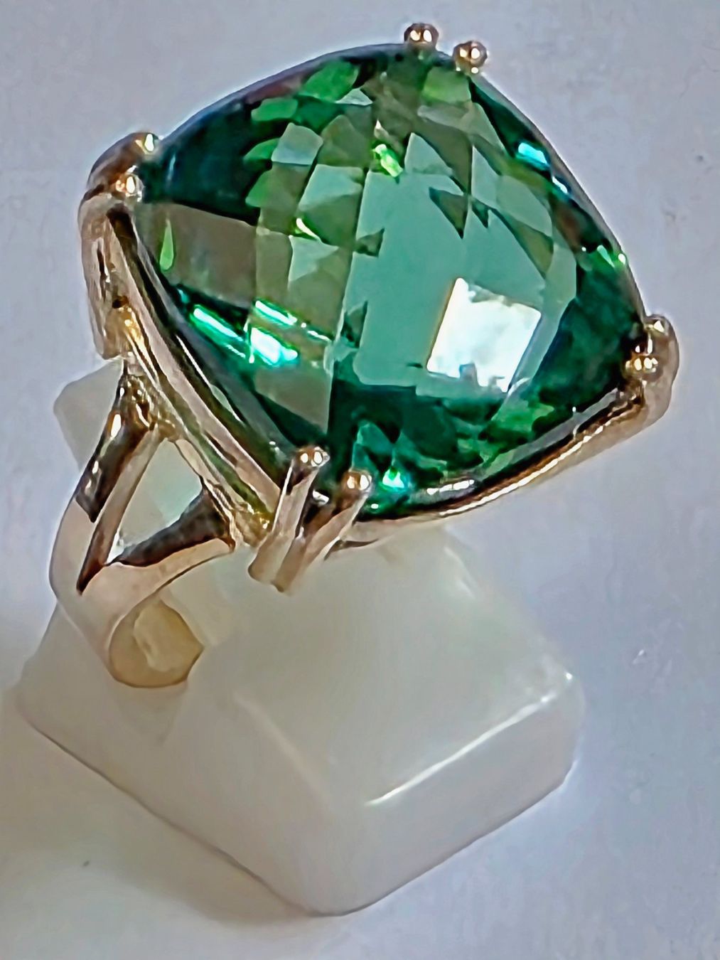 Anelli: Ring grosser gruener Topas Edelstein Gr 55 – Nuovo (secondo la descrizione) da Zürich venduto da benedikt12 1