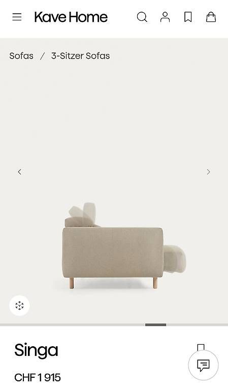 Sofas: Kave Home Sofa, Modell Singa, 3 Sitze, beige – Gebraucht aus Gümligen von sale3001 3