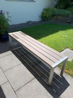 Gartenbank Aluminium mit Sitzfläche Kunststoff