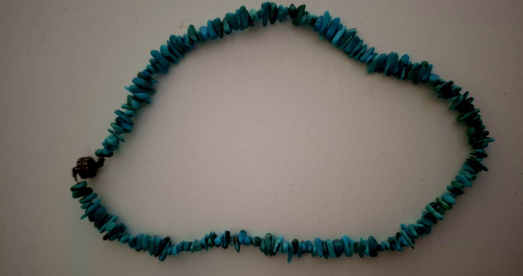 Catenine: Real Turquoise Necklace, 42 cm - stone shop design – Usato da Leysin venduto da Libelluli 2