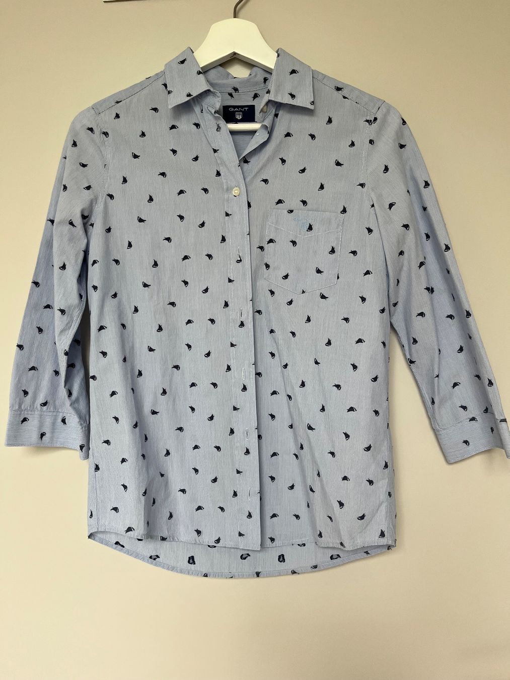 Gant Camicette: GANT Hemd Gr. 34, hellblau gestreift, Top Zustand! – Usato da Zürich venduto da MariaKo