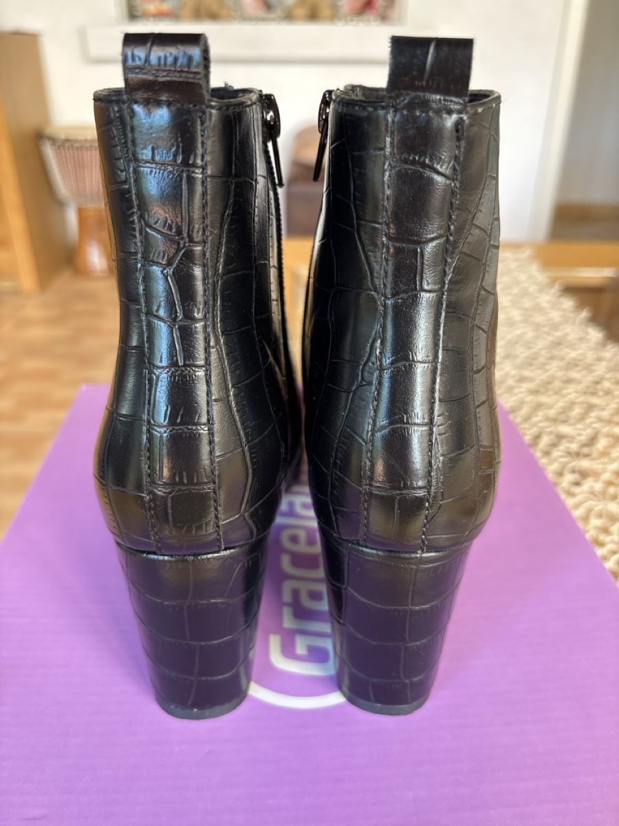 Graceland Scarpe da donna: Boots Graceland black croc effect size 38 new – Nuovo (secondo la descrizione) da Höri venduto da mem_m5x6 1