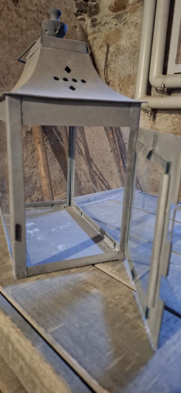Lanterne: Laterne Windlicht aus Metall & Glas – Usato da Wichtrach venduto da Sunneblueme7 1