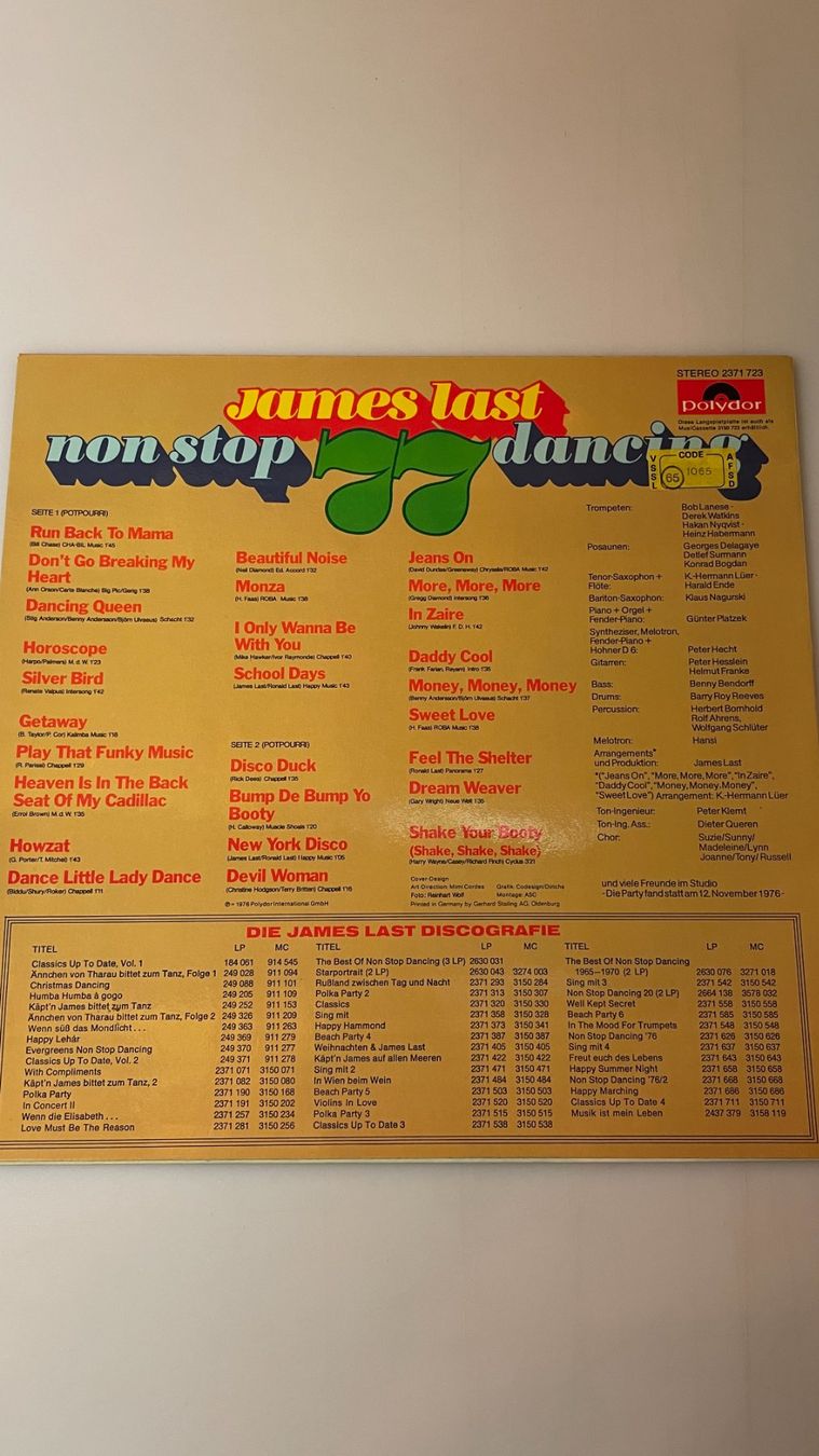 Dischi in vinile: James Last Schallplatte - Non Stop Dancing 77' Vinyl LP – Usato da Glattfelden venduto da flomiking 1