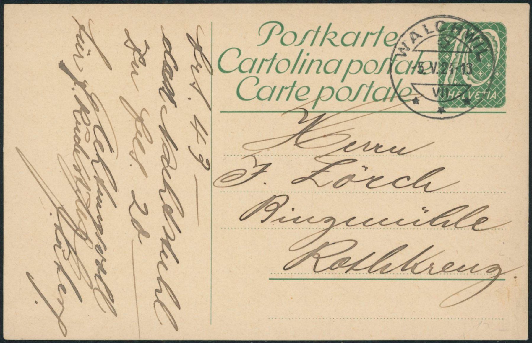 Alle Briefmarken: ZG Walchwil - Karte – Gebraucht aus Schindellegi von leecollect
