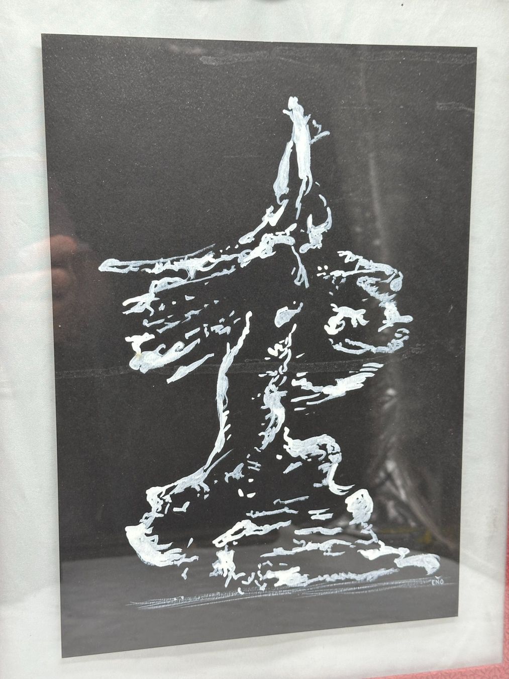 Gemälde: Dessin ENO KRÜGER Posca blanc sur Canson noir – Gebraucht aus Morges von objetsdepoque 6