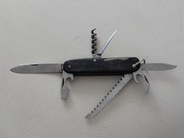 Taschenmesser Armee Suisse Inoxyd 1973-1980 Hornschale gebra