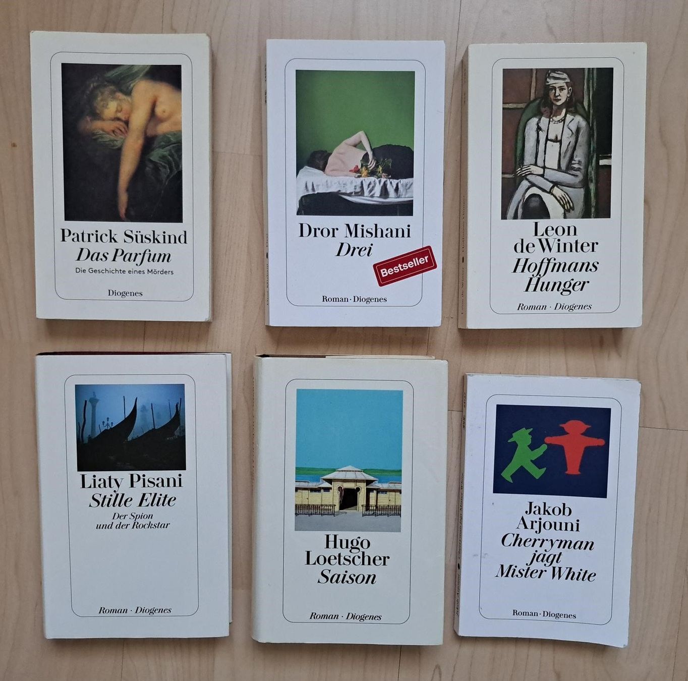 Bücher: 6x Romane, Diogenes, gemischt – Gebraucht aus Basel von Patiscat