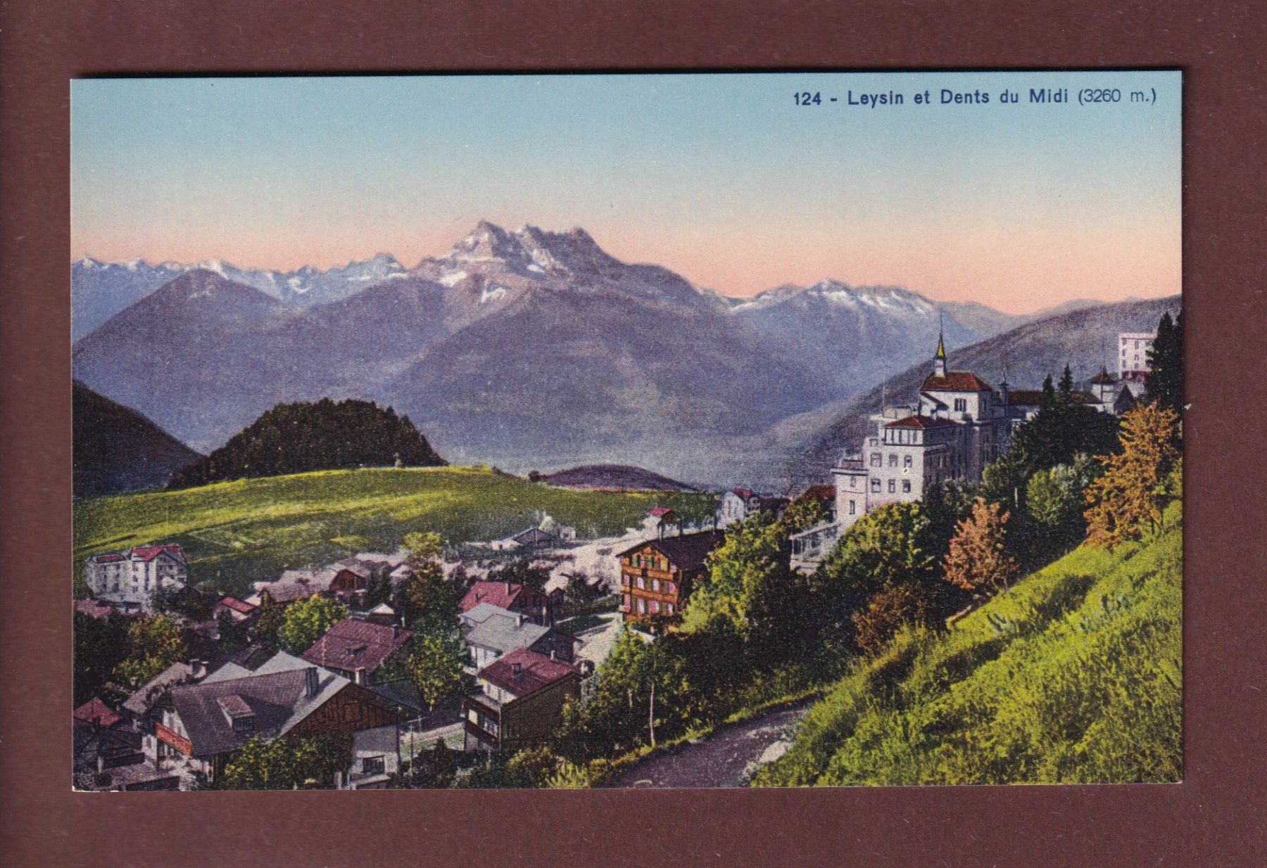 Cartoline postali: LEYSIN - Dents du Midi – Usato da Pully venduto da nicecards
