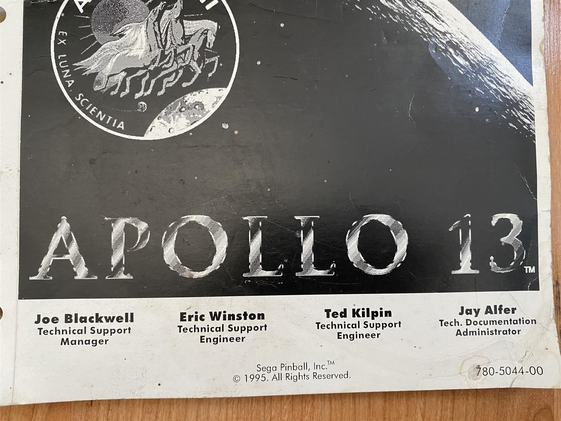 Flipper: Original Flipper Handbuch Apollo 13 – Usato da St.Gallen venduto da kingsamas 1